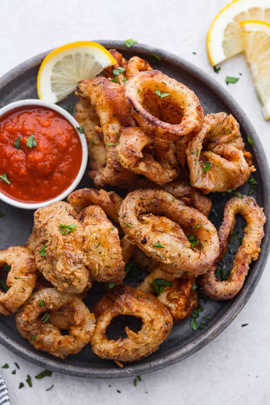 Fried Calamari — light, crispy rings & tentacles